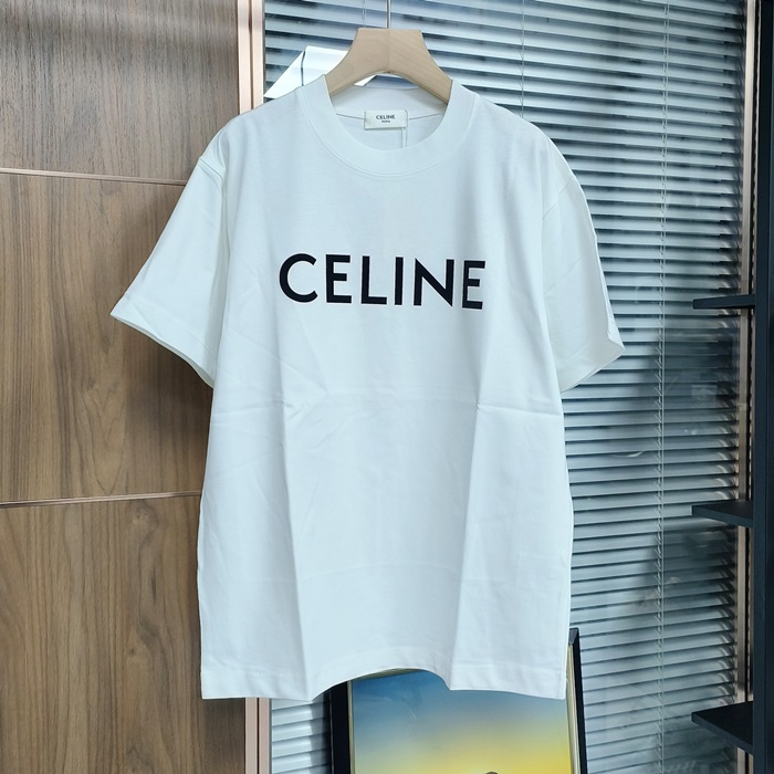 セリーヌ メンズ ホワイト Tシャツ - White  - cec23x