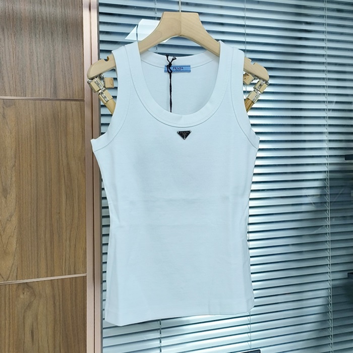 プラダ レディース ホワイト 半袖 ノースリーブ -   - prc0090x