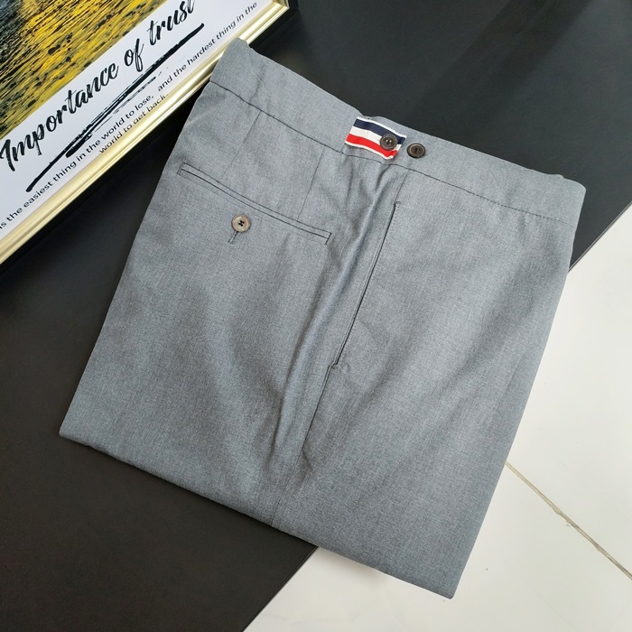  Slacks - トムブラウンメンズ ビジネス コットン スラックス Tho01085x.グレー