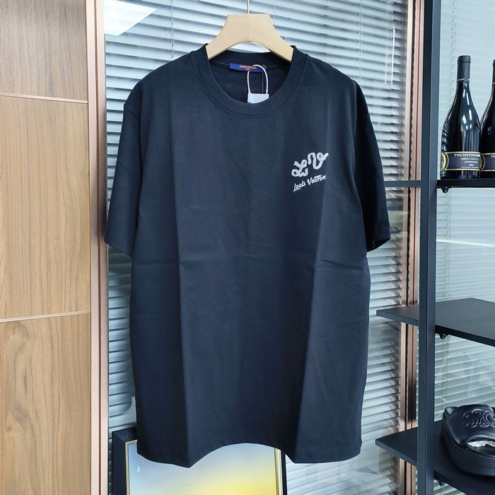 ルイヴィトン メンズ ラウンドネック半袖Tシャツ -  Round- lvc5384x