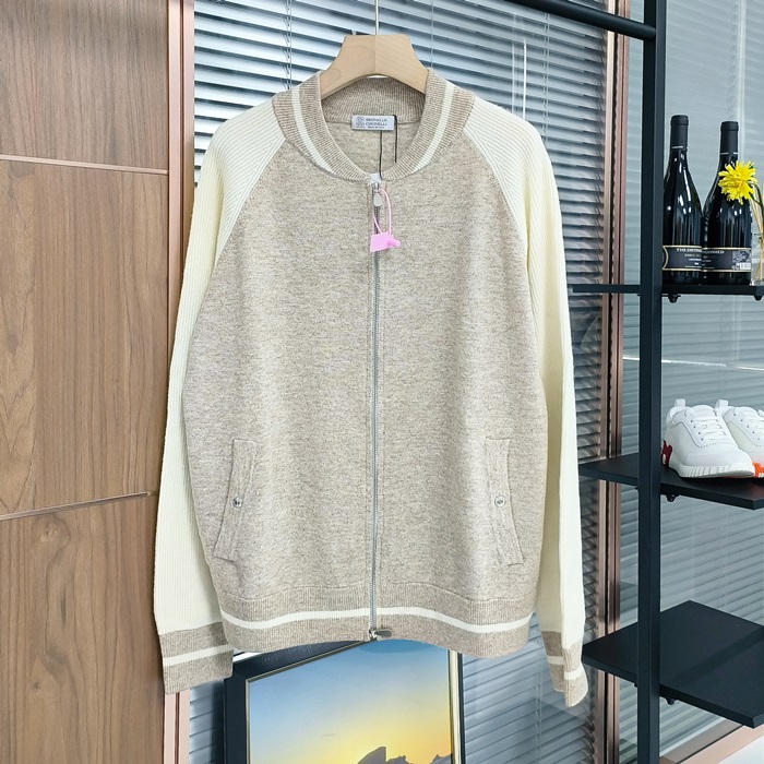 ブルネロクチネリ メンズ ニット ジャケット -  Cucinelli Knit  - brc4157x