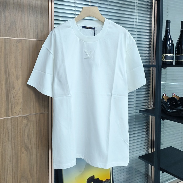 ルイヴィトン メンズ ラウンドネック半袖Tシャツ -  Round- lvc3822x