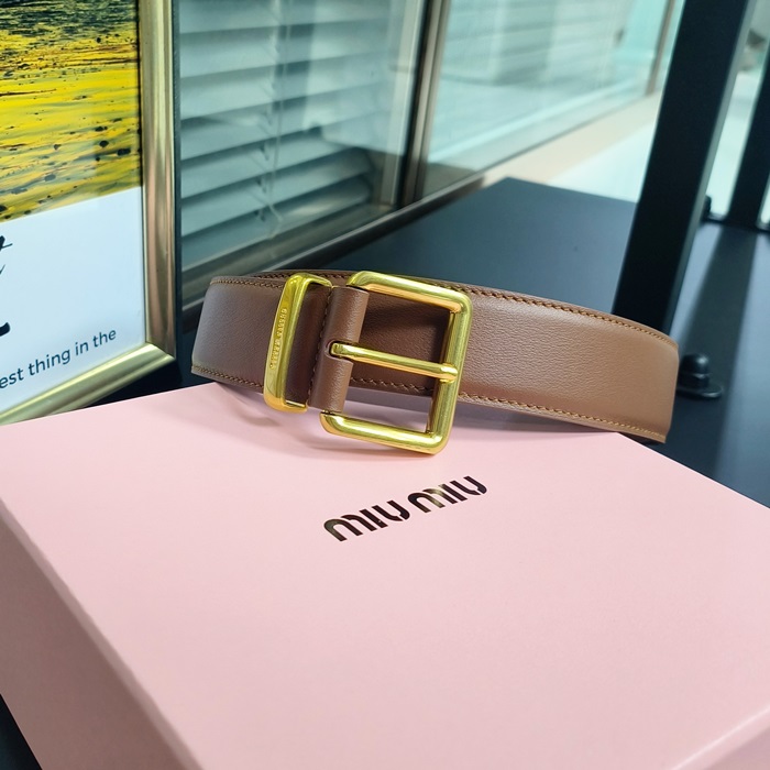 ミュウミュウ レディース ナッパ レザー ベルト -   Napa Belts - bel125x