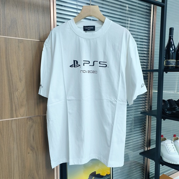 バレンシアガ メンズ ラウンドネック半袖Tシャツ -  Round- bac4533x