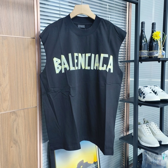 バレンシアガ メンズ ブラック ノースリーブ -   - bac359x