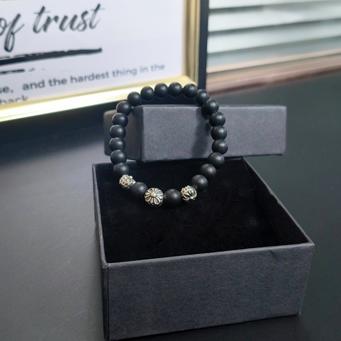 Chrome hearts casual bangle - クロムハーツ カジュアル ブラック ブレスレット Chr0001.