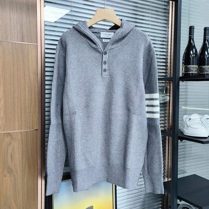 トムブラウン メンズ フード ニットアウターウェア - Hood Knitwear - thc3068x