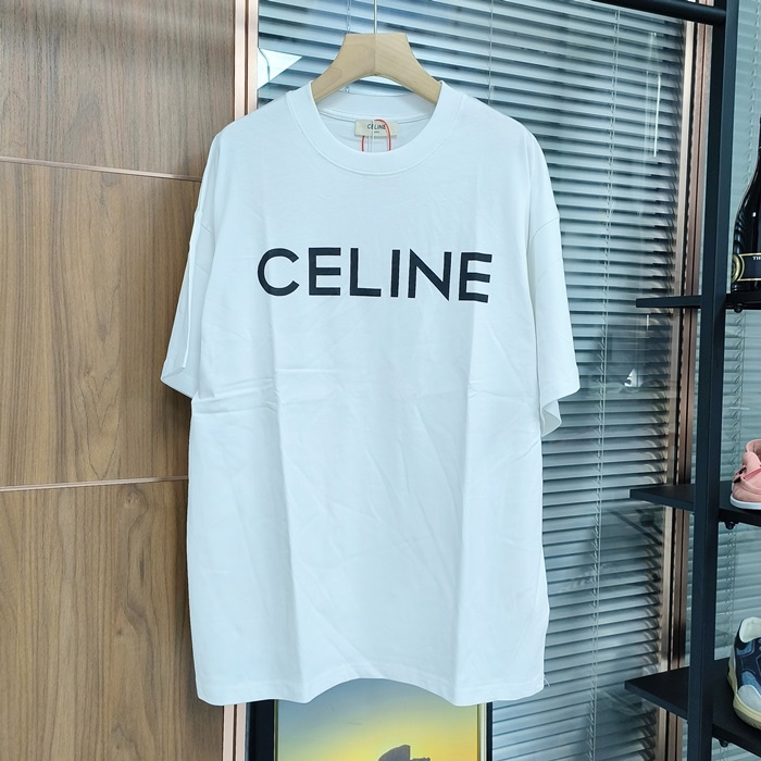 セリーヌ メンズ ホワイト Tシャツ - White  - cec23x