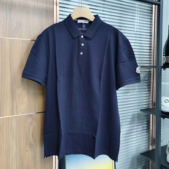 モンクレール メンズ ホワイト ポロ 半袖Tシャツ - White  - moc429x