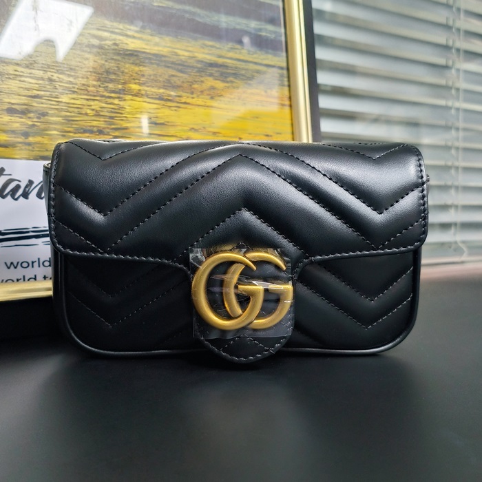 GG Matlase Super ,16.5CM - グッチ GG マモント マトラッセ スーパーミニ レディース ショルダーバッグ 476433,GUB0571,16.5CM,ブラック