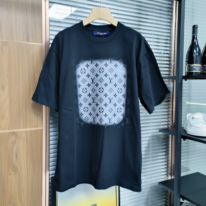 ルイヴィトン メンズ ブラック クルーネック 半袖Tシャツ -  Short sleeved  - lv939x