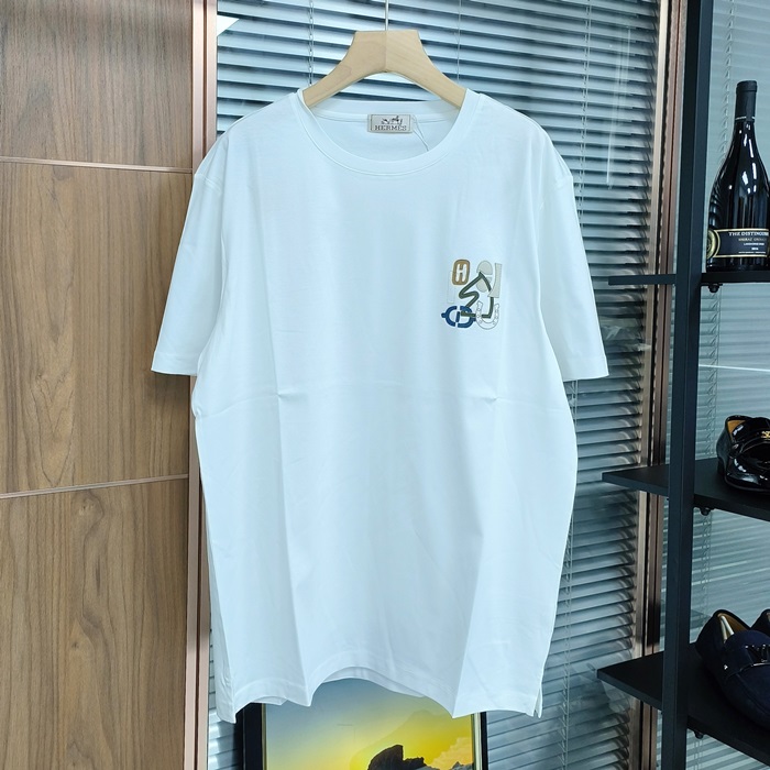 エルメス メンズ ラウンドネック半袖Tシャツ -  Round- hec5485x