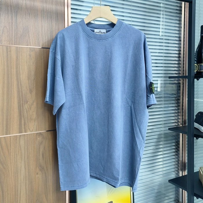 ストーンアイランド メンズ グレー クルーネック 半袖Tシャツ - Gray  - st81x