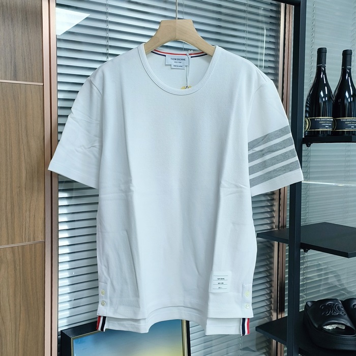 Casual Short Sleeved   - トムブラウン メンズ カジュアル 半袖Tシャツ Tho01304x Size ホワイト