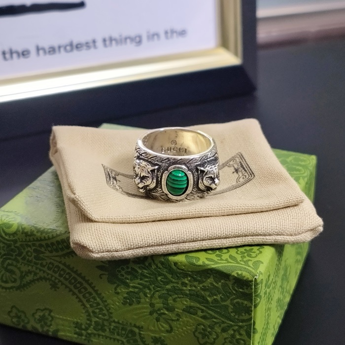 グッチ ユニセックス シルバー リング -Silver - acc1942x