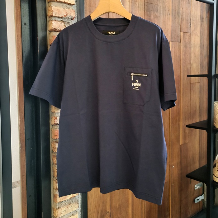 フェンディ メンズ ラウンドネック半袖Tシャツ - Round- fec5602x