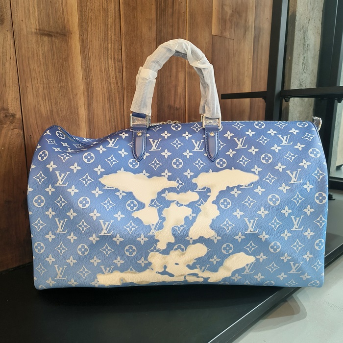 Keepallルイヴィトンキーポル ユニセックス トラベルバッグ,M86988,LOUB2073,50cm,ブルー