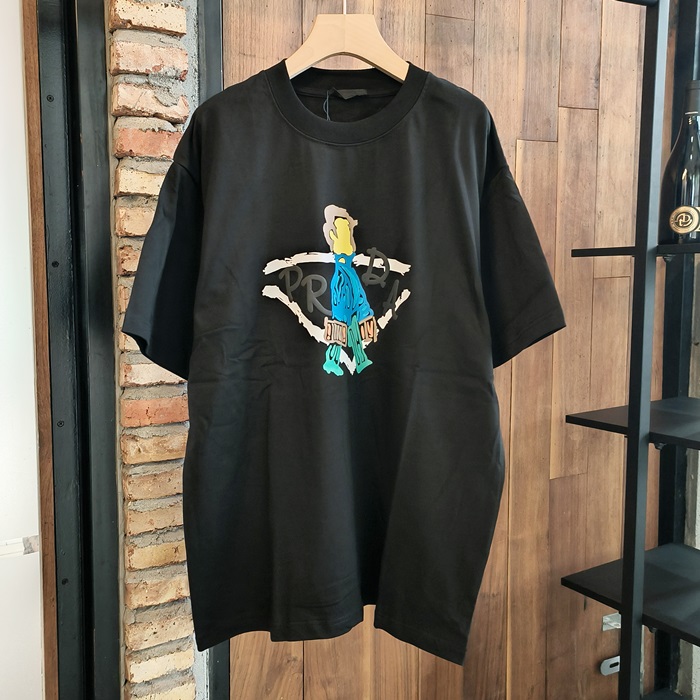 プラダ メンズ ラウンドネック半袖Tシャツ - Round- prc6855x