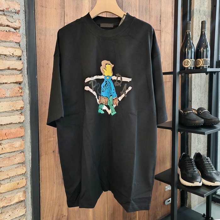 プラダ メンズ ラウンドネック半袖Tシャツ - Round- prc6855x