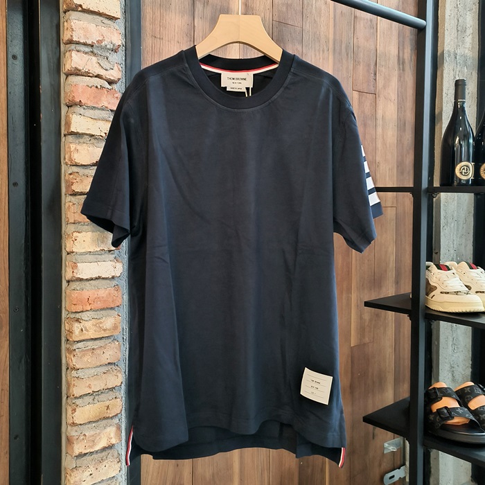 トムブラウン メンズ ラウンドネック半袖Tシャツ -  - thc6760x