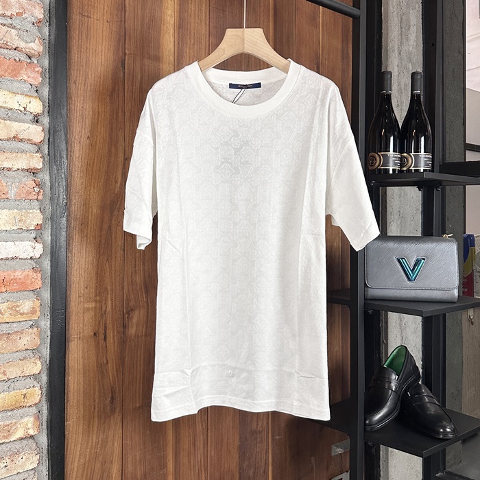 ルイヴィトン メンズ ラウンドネック半袖Tシャツ -  Round- lvc5342x