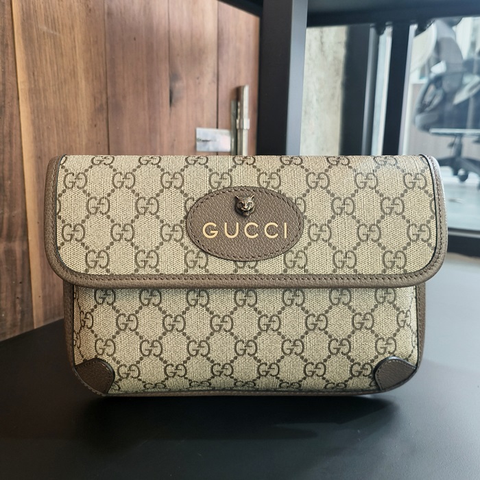 グッチ ユニセックス シュプリーム ベルトバッグ,493930,GUB0436,24CM,ブラウン