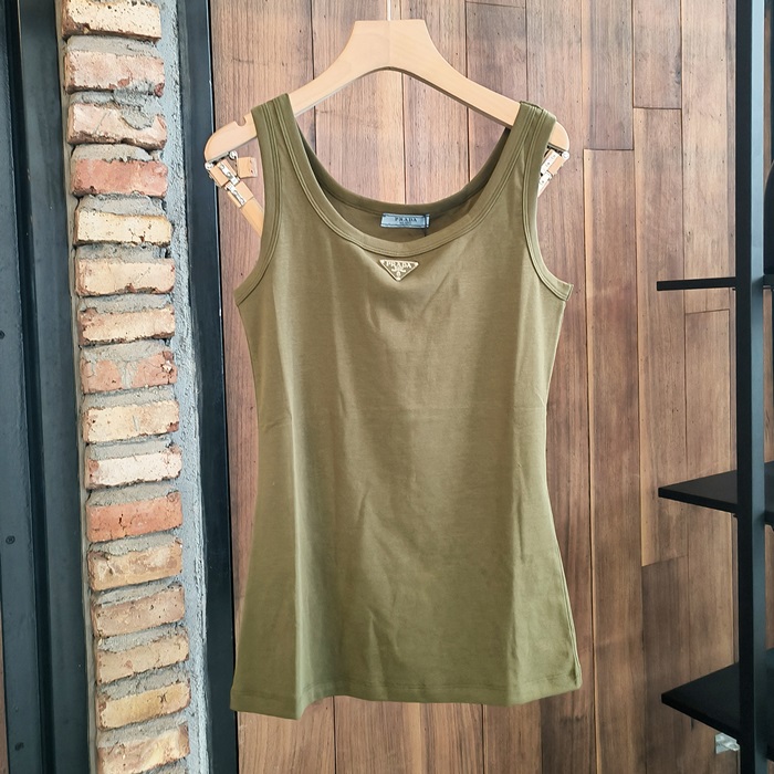 プラダ レディース ラウンドネックノースリーブ -  Round- prc6876x