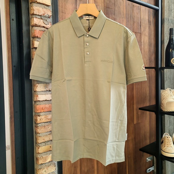 モンクレール メンズ ホワイト ポロ 半袖Tシャツ - White  - moc429x
