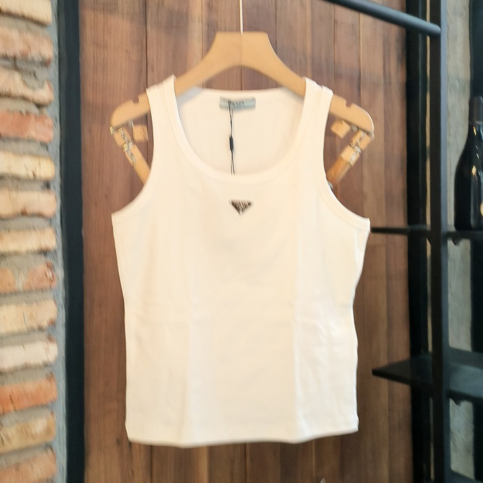 プラダ レディース ホワイト 半袖 ノースリーブ -   - prc0090x