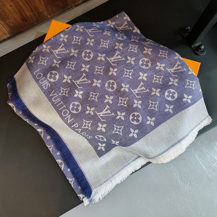 ルイヴィトン レディース ブルー スカーフ - - acc1856x