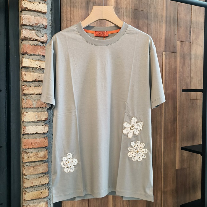 エルメス メンズ ラウンドネック半袖Tシャツ -  Round- hec6730x