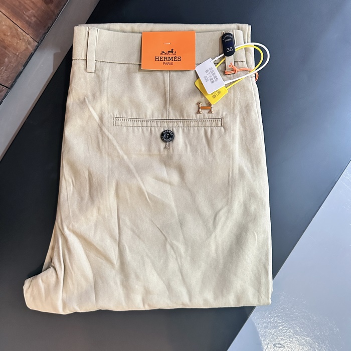 Basic - エルメスメンズ ビジネス ベーシック コットン パンツ Her0401x.ベージュ