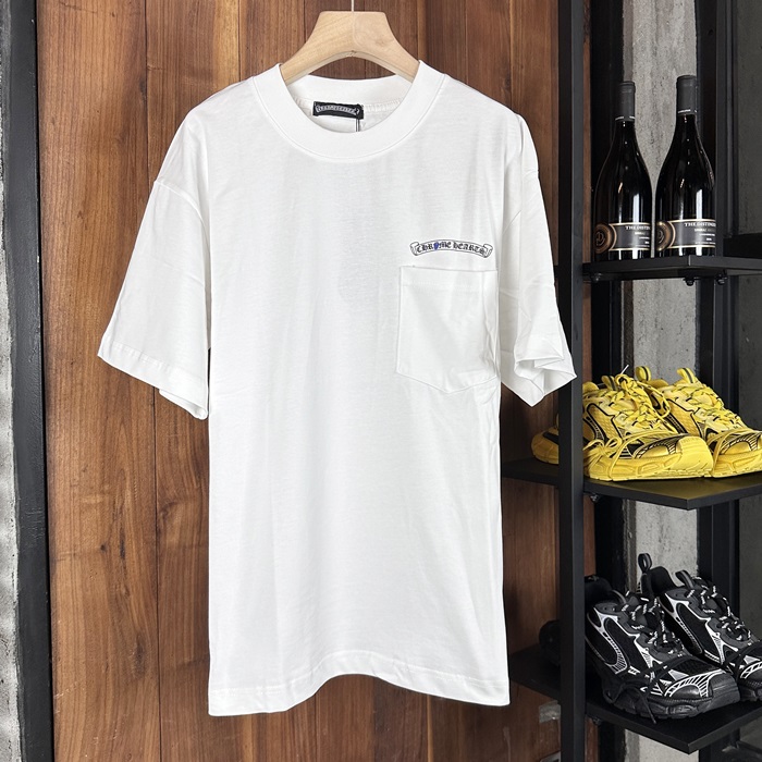 クロムハーツ メンズ ラウンドネック半袖Tシャツ - Round- chc5230x