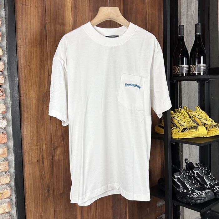 クロムハーツ メンズ ラウンドネック半袖Tシャツ - Round- chc6476x