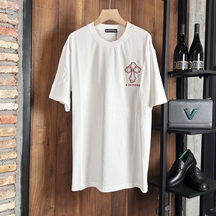 クロムハーツ メンズ ラウンドネック半袖Tシャツ - Round- chc7103x