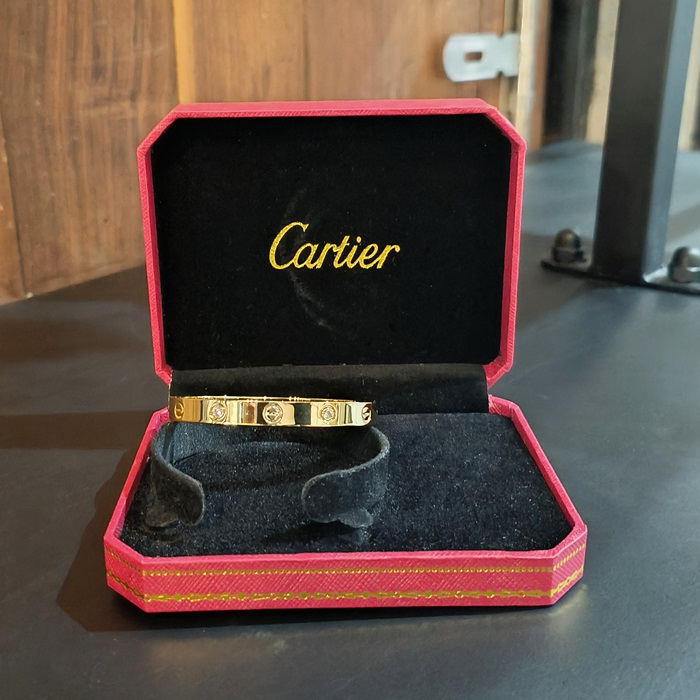  ラブブレスレット ダイヤモンド 18K イエローゴールド B6026417 カップルブレスレット - ca0006z