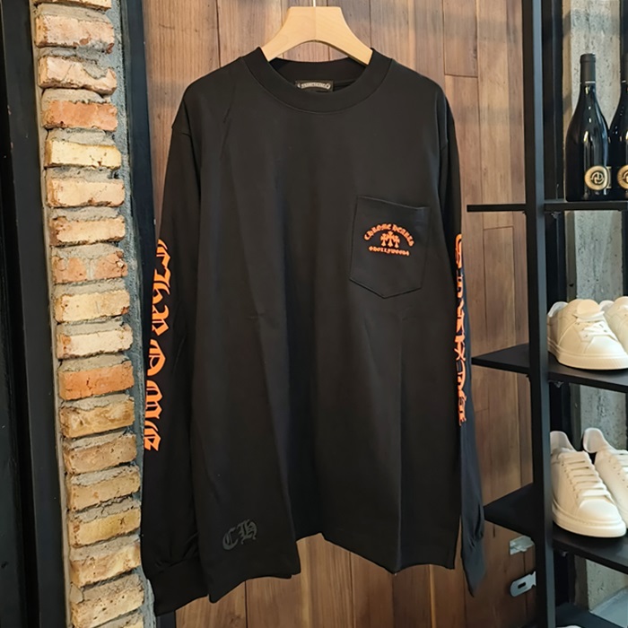 クロムハーツ メンズ ラウンドネック長袖Tシャツ -  Round- chc5543x