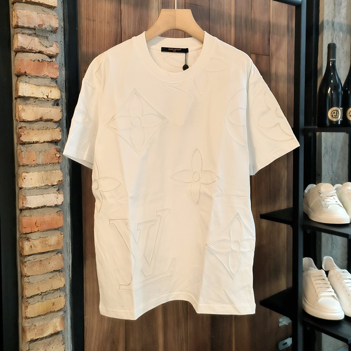 ルイヴィトン メンズ ラウンドネック半袖Tシャツ -  Round- lvc5472x