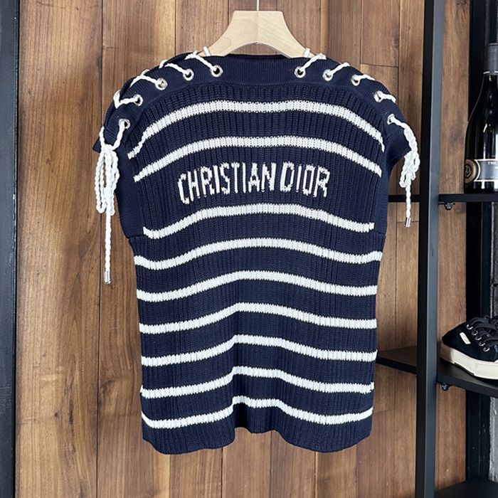 ディオール レディース ディオールリビエラ スリーブ セーター -   iviera Lace-up Cap Sleeve er - dic7273x