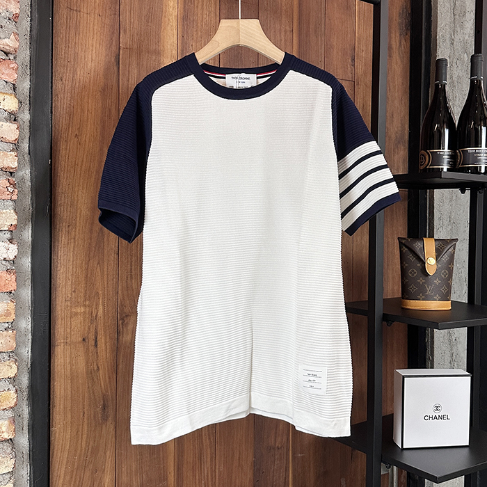 トムブラウン メンズ ラウンドネック半袖Tシャツ -  - thc7621x