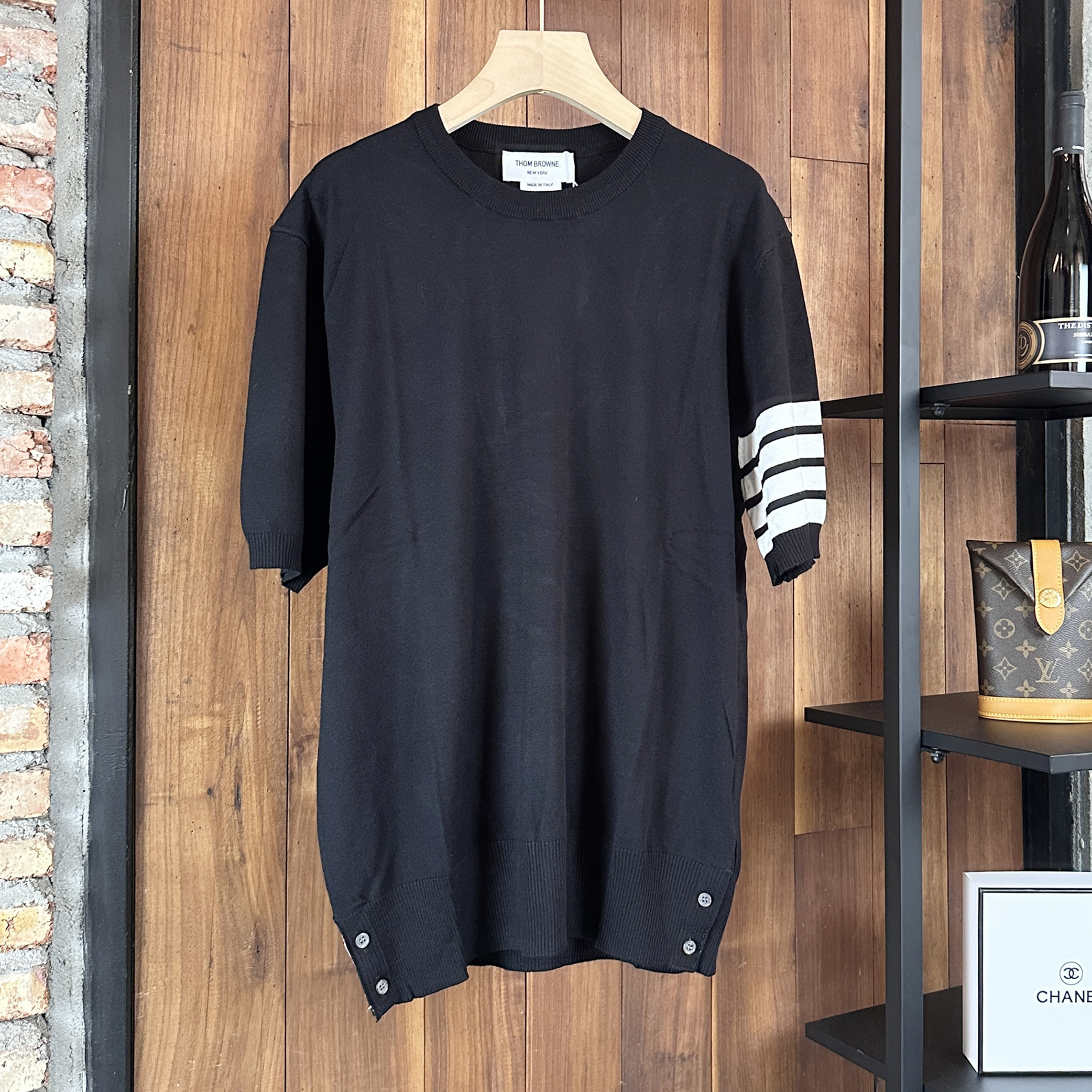 トムブラウン メンズ ラウンドネック半袖Tシャツ -  - thc7635x