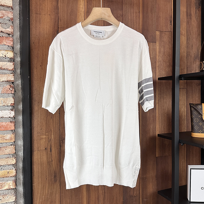 トムブラウン メンズ ラウンドネック半袖Tシャツ -  - thc7631x