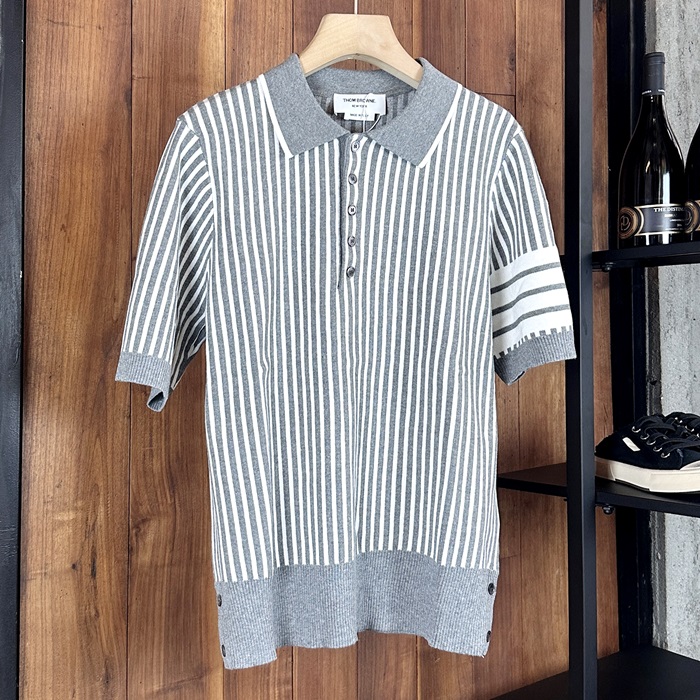 トムブラウン メンズ ポロ 半袖Tシャツ - Polo  - thc1171x