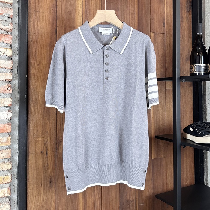 トムブラウン メンズ ポロ 半袖Tシャツ - Polo  - thc1125x