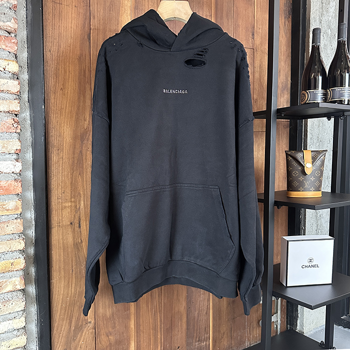 バレンシアガ メンズ オーバーサイズフィット フーディーTシャツ -  Over Size  - bac7331x