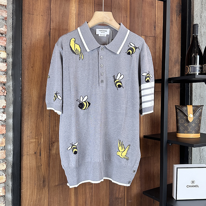 トムブラウン メンズ ポロ 半袖Tシャツ - Polo  - thc1152x