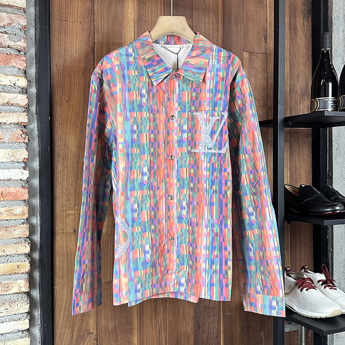 ルイヴィトン メンズ チェック シャツ -  Flanal Shirts - lvc6987x