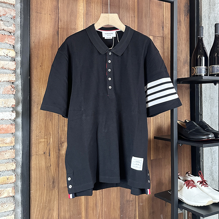 Thom browneCasual  Short Sleeved Clothes&Half - トムブラウンメンズ カジュアル トレーニング 半袖Tシャツ&ハーフパンツ Thom0837x.Size(m - 2xl).ブラック