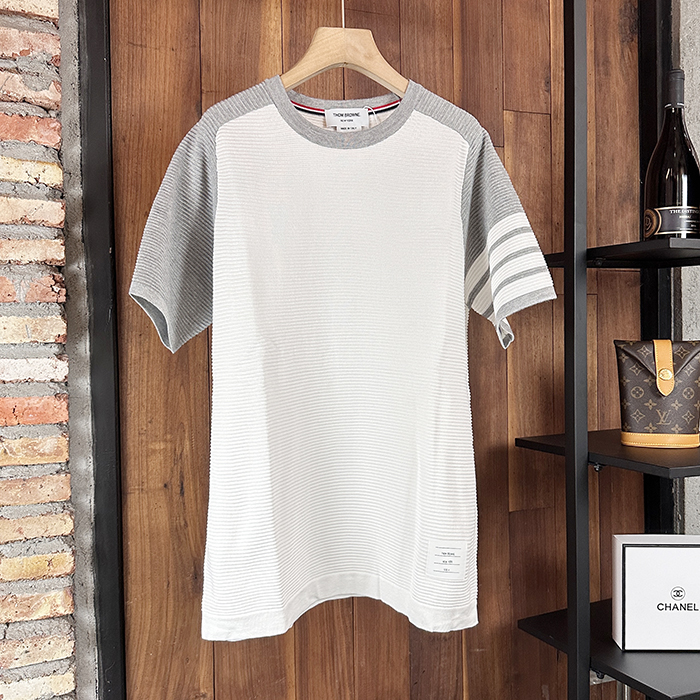 トムブラウン メンズ ラウンドネック半袖Tシャツ -  - thc7622x