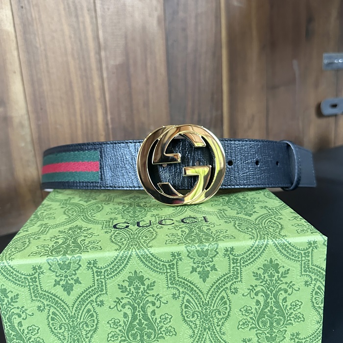 2019  - グッチメンズレザーベルト GUBT0044.Size(4.0cm),ブラック